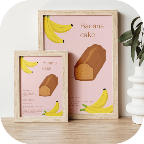 Affiche gourmande - Banana Cake