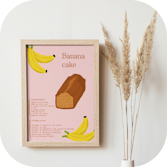 Affiche gourmande - Banana cake