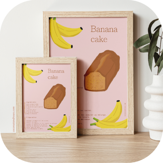 Affiche gourmande - Le banana cake – Image 2