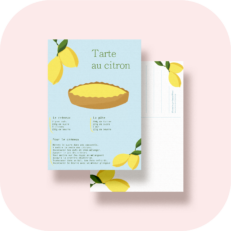 carte postale - tarte au citron