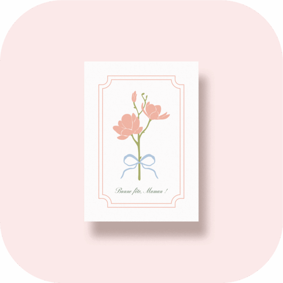 Carte fleurie Amandier Coconut and Roses Sonita Dhuez