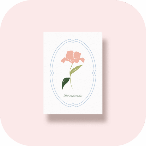Carte fleurie Lys Coconut and Roses Sonita Dhuez