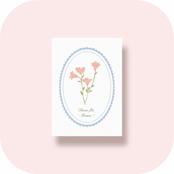Carte fleurie Magnolia Coconut and Roses Sonita Dhuez