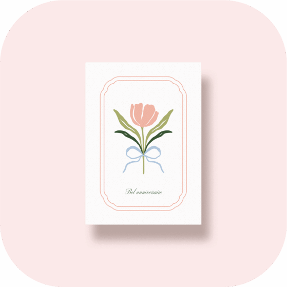 Carte fleurie Tulipe Coconut and Roses Sonita Dhuez