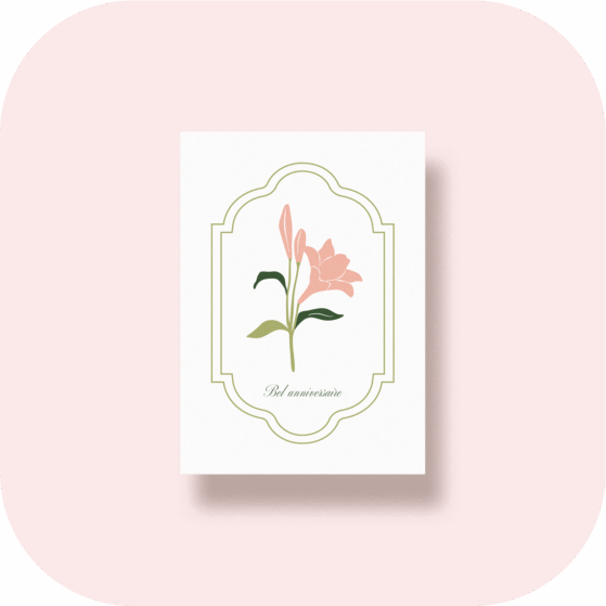 Carte fleurie Lily Coconut and Roses Sonita Dhuez