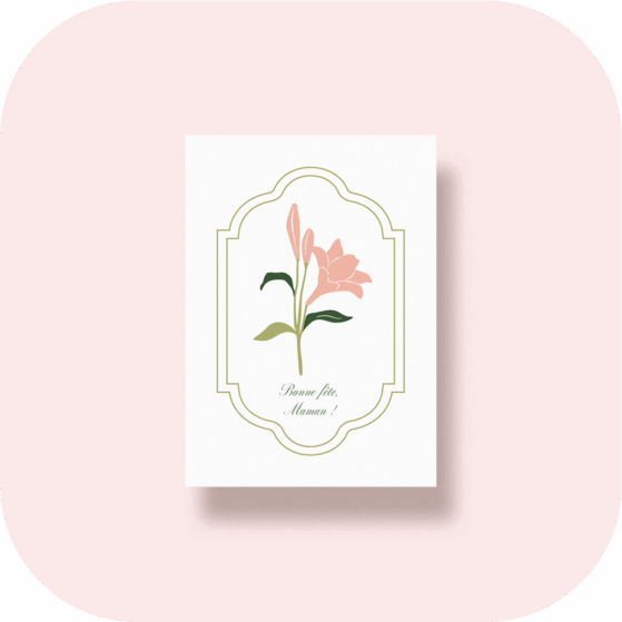 Carte fleurie Lily Coconut and Roses Sonita Dhuez
