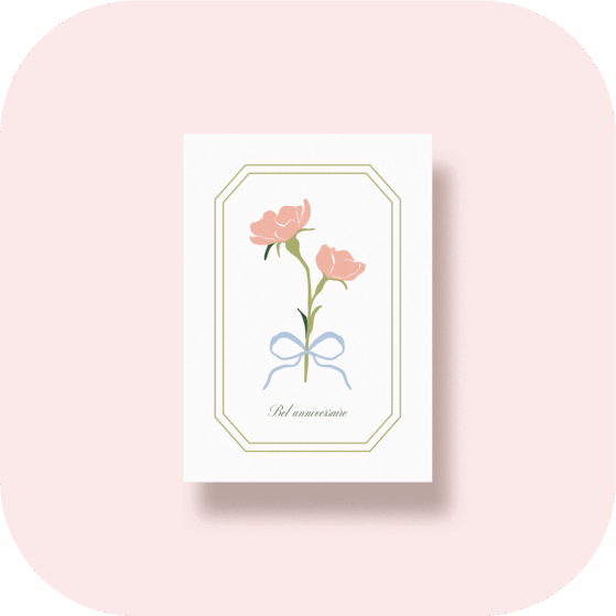 Carte fleurie Pivoine Coconut and Roses Sonita Dhuez