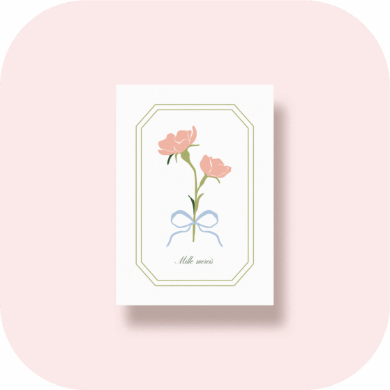 Carte fleurie Pivoine Coconut and Roses Sonita Dhuez